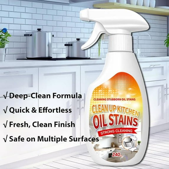 Heavy Duty Degreaser 2025 Kitchen Cleaner Multipurpose Oil Stain Remover Strong Grill Cleaner For Restaurant Cleaning Spray For Home Chefs 240ml Z