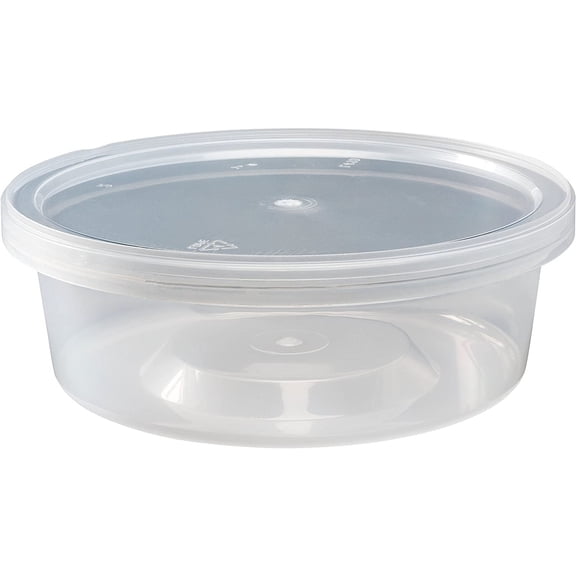 Heavy Duty Deli Containers with Lids | Airtight Food Storage Containers | Clear Kitchen Organizing Leak Proof, BPA-free 8 oz, Heavy Duty | 20CT