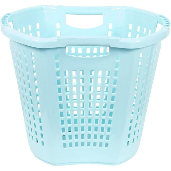 Heavy Duty Deluxe Garden Basket, Laundry Basket, 1 Bushel Basket, Made In (Blue)