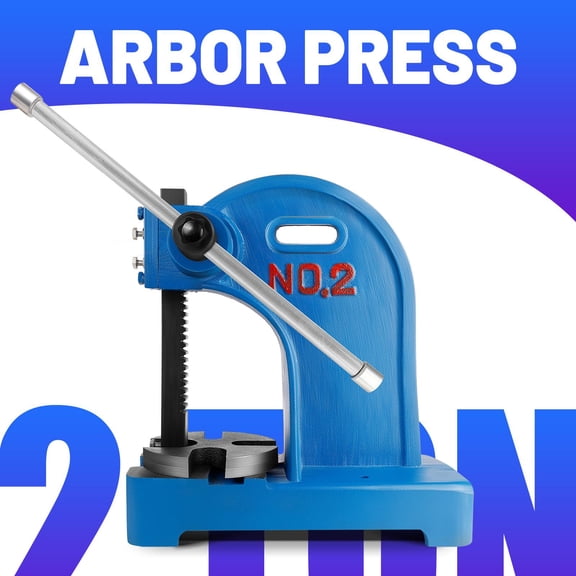 Heavy Duty Desktop Arbor Press, 2 Ton Manual Lever Press with Reversible Ram & 8.5in Max Height, Press Machine for Stamping Forming Small Factory