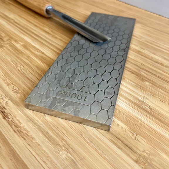 Heavy Duty Diamond Sharpening Stone Set, 2-Sided Fine 1000 Grit/Coarse 400 Grit Sharpening Plate, Fast & Efficient Knife Sharpener for Knives and Chisels from Schaaf Tools