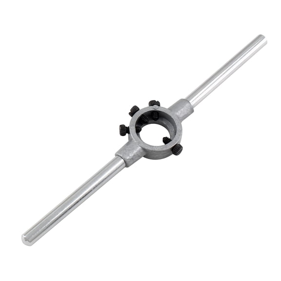 Heavy Duty Die Stock Handle Wrench, M12-M16 Metric Round Die Holder for 38mm/ 1-1/2 Inch OD Round Die