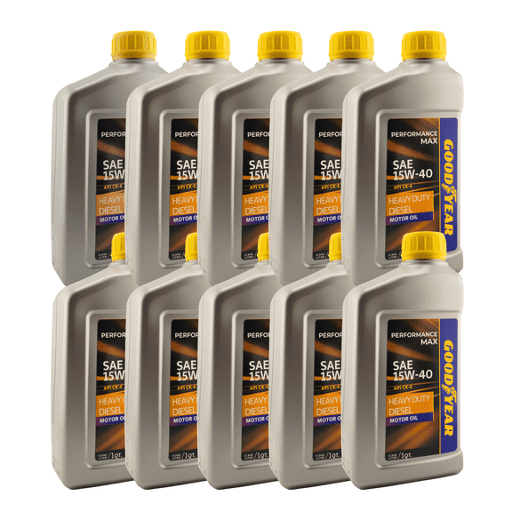 Heavy Duty Diesel Motor Oil SAE 15W-40  Goodyear Performance Max  API CK-4  1 Quart (Case of 12)