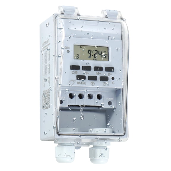 Heavy Duty Digital Program Timer Controller 40A 110V 20 ON/OFF Cycles 7-Day 24-Hour