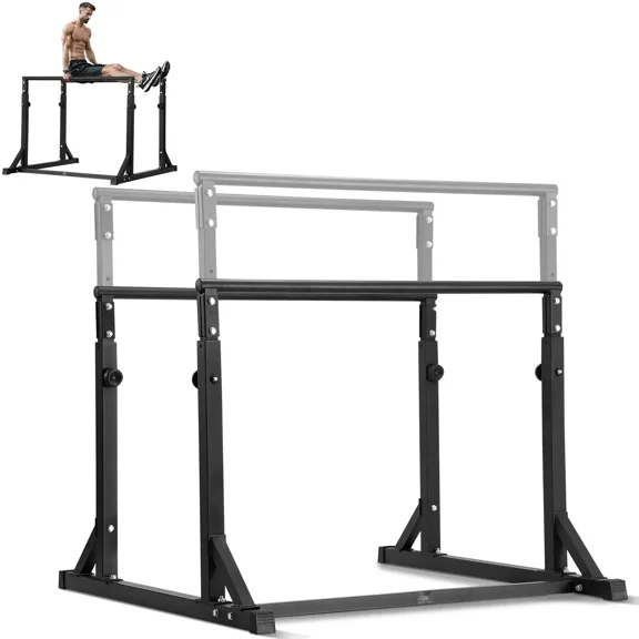 Heavy Duty Dip Bar Station 800 LBS Load Capacity, Adjustable Height Dip Stand With Stabilizer Parallettes Push Up Parallel Bars, Home Gym Strength Training Equipment For Chest Triceps Core Back Worko