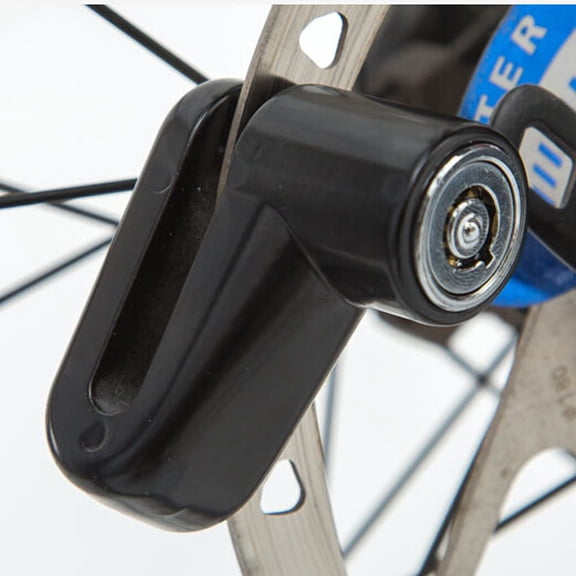 Heavy Duty Disc Brake Lock for Motorcycle Bicycle Moped Scooter, Anti-Theft Chrome Security Lock with 2 Keys, Compact, Easy Install, Durable Mechanical Core Protection