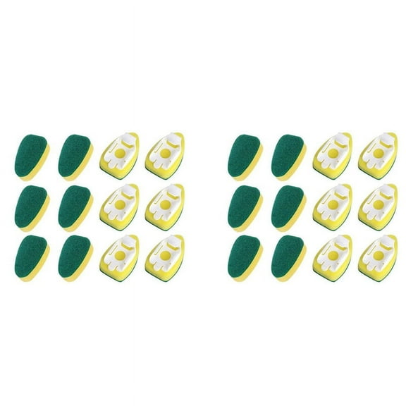 Heavy Duty Dish Wand Brush Sponge Refills Replacement Heads for Kitchen Sink Pot Cleaning Dish Sponge (24 Pieces)