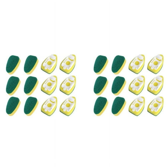 Heavy Duty Dish Wand Brush Sponge Refills Replacement Heads for Kitchen Sink Pot Cleaning Dish Sponge (24 Pieces)
