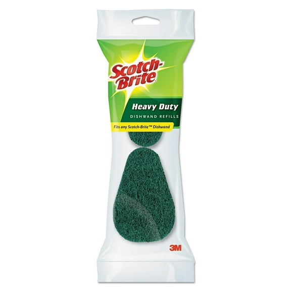Heavy-Duty Dishwand Refill Sponge Heads Pack of 2 [Set of 3]
