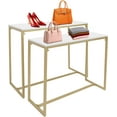 thumbnail image 1 of Heavy Duty Display Table for Clothes Retail Stores, 2 Piece Metal Shoe Handbag Display Stand Table Modern Standing Display Riser Shelf, 1 of 9