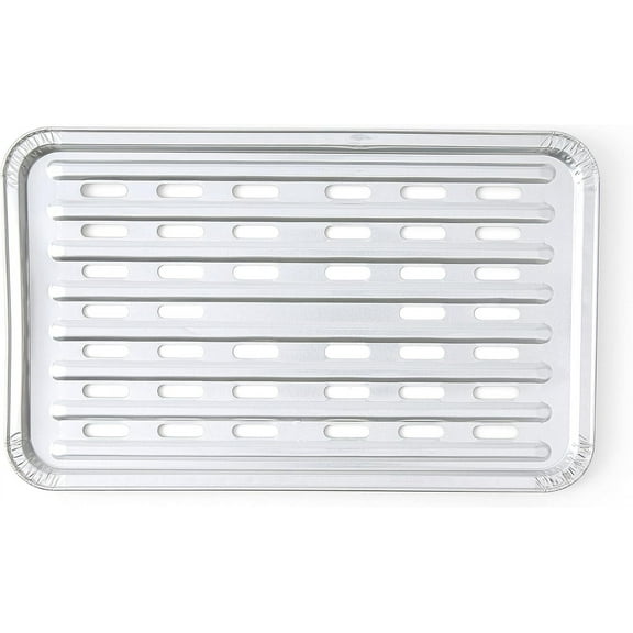 Heavy Duty Disposable Grill Liners - Durable Aluminum Foil Grill Liners to Protect Grill Racks - Outdoor BBQ Grilling Trays, Cooking and Grilling Accessories, 16" x 11.75" - 4 Pack