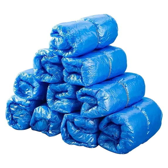 Heavy Duty Disposable Shoe Covers Non Protective Booties For Indoor Outdoor Use Durable Double Layer And Rubber Construction
