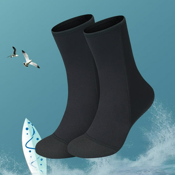 Heavy Duty Dive Socks for Snorkeling Swimming Surfing Water Sports, Neoprene Waterproof Non-Slip Thermal Footwear for Men Women Beach Activities, Comfortable Quick-Dry Protective Gear for Pool Use