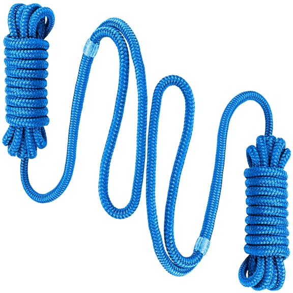 Heavy Duty Dock Ropes Tie Lines For Boating 3/8 Inch Prespliced Eye Spliced Ends UV Resistant Dock Line Set Of 2