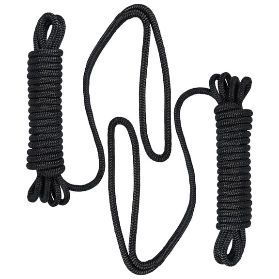 Heavy Duty Dock Ropes Tie Lines For Boating 3/8 Inch Prespliced Eye Spliced Ends UV Resistant Dock Line Set Of 2