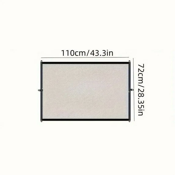 Heavy Duty Dog Barrier Fence with Hooks Insulated Net Foldable Breathable Mesh Mirror Door Pet Security Gate for Indoor Outdoor
