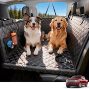 Witem Heavy-Duty Dog Car Back Seat Cover, Flat Solid Hard-Base Extender for 2-3 Large Dogs, Waterproof Scrachproof Hammock Protector for Full-Size Crew Cab Truc
