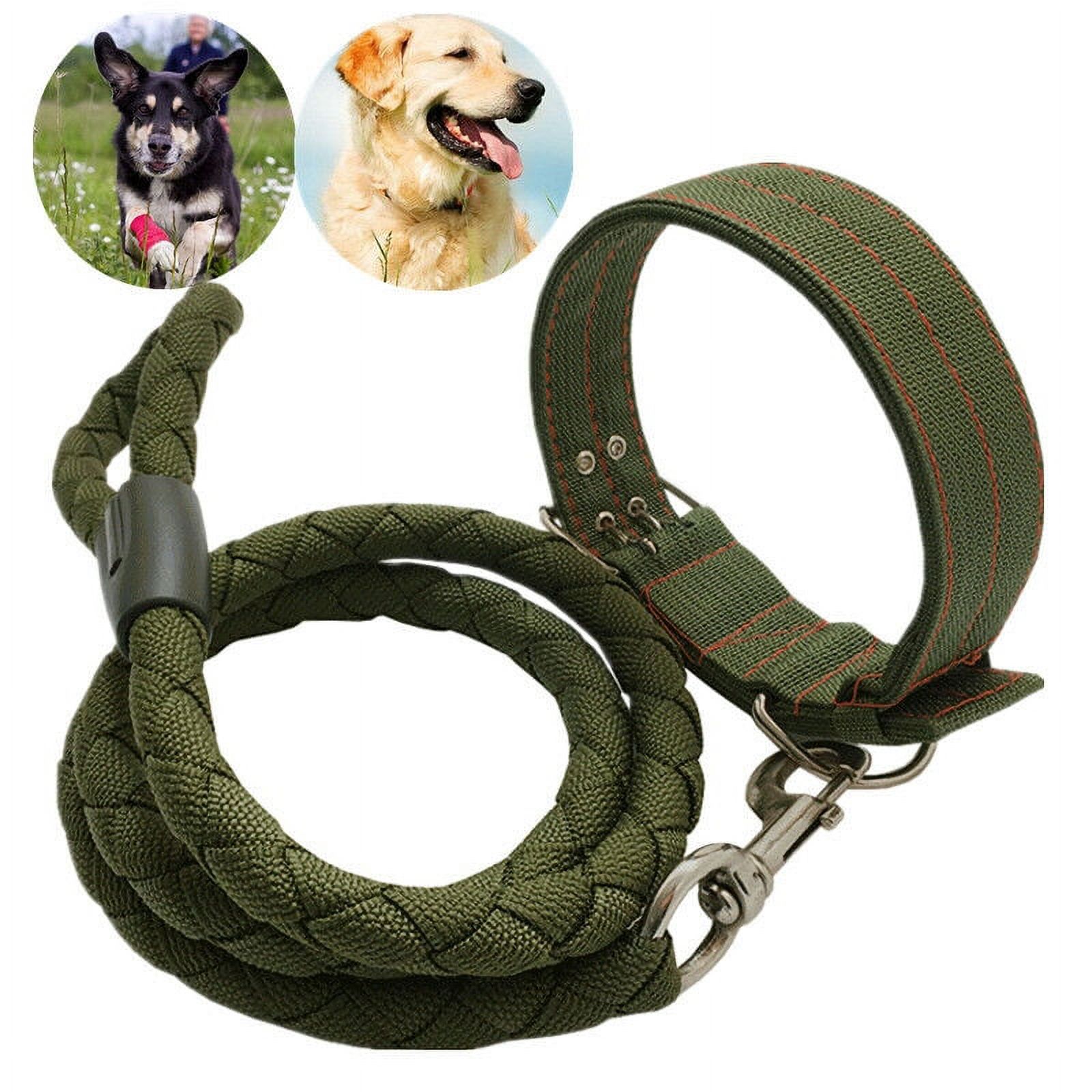 Heavy Duty Dog Collar Leash Nylon Collar Lead for Extra Large Big Dogs