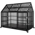 Heavy Duty Dog Crate Large Dog cage Strong Metal Dog Kennels and Crates