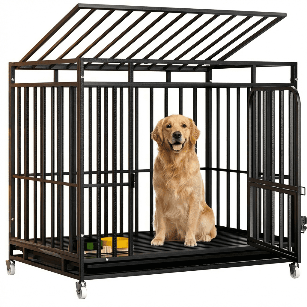 Curated visual reference: Comfortable Dog Crates For Big Dogs Reference: Heavy Duty Dog Crate For Large Dogs Indestructible Metal Dog