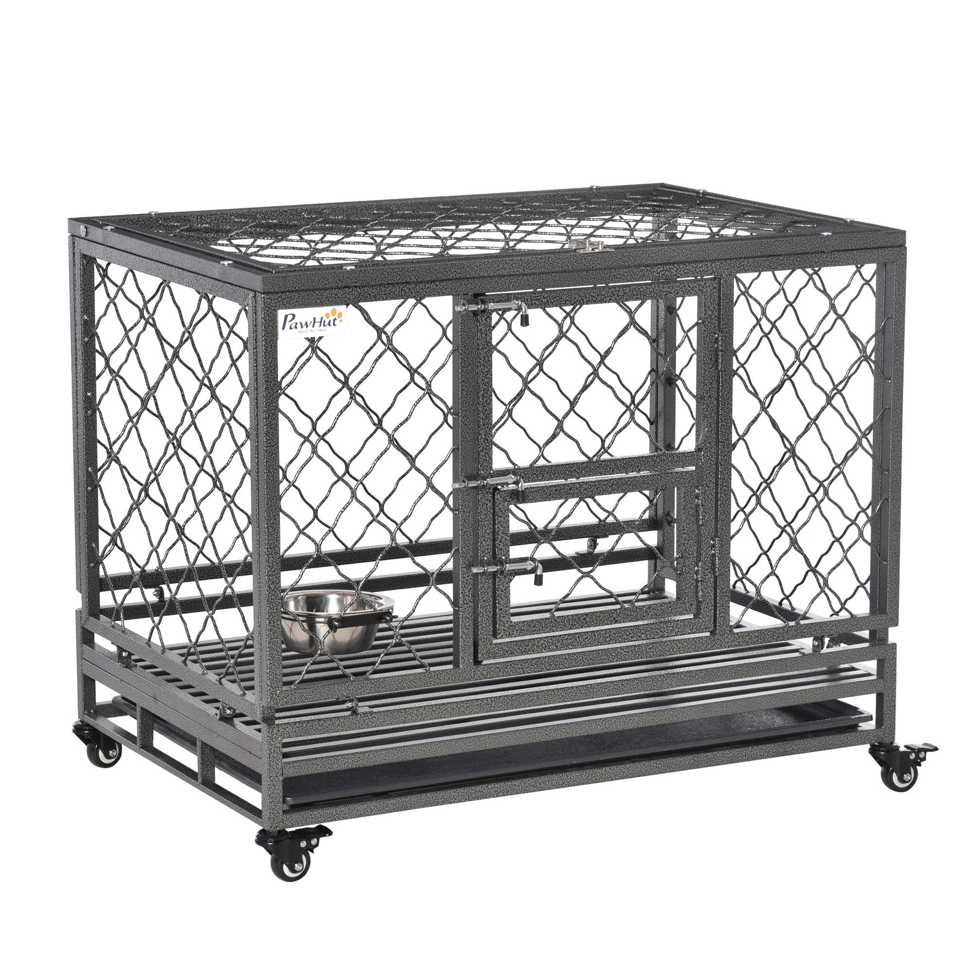 Heavy Duty Dog Crate Metal Kennel and Cage Dog Playpen with Lockable