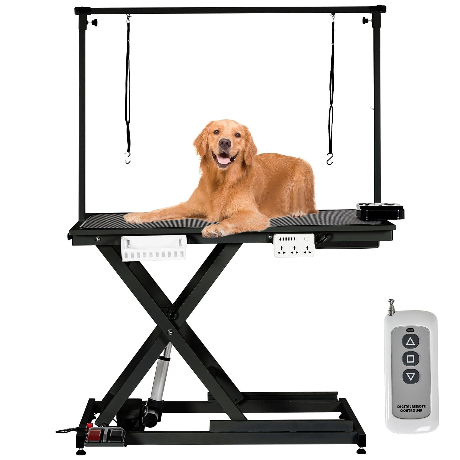 Black Heavy Duty Electric Pet Grooming Table with Adjustable Height