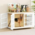 thumbnail image 1 of Heavy Duty Dog Kennel Indoor with Name Tag, XXL Dog Crate Furniture for Large Dogs, Double-Doors Sturdy Dog Cage for Anxiety Dog, Decorate House as TV Stand, End Table, Bedside Table, 1 of 9
