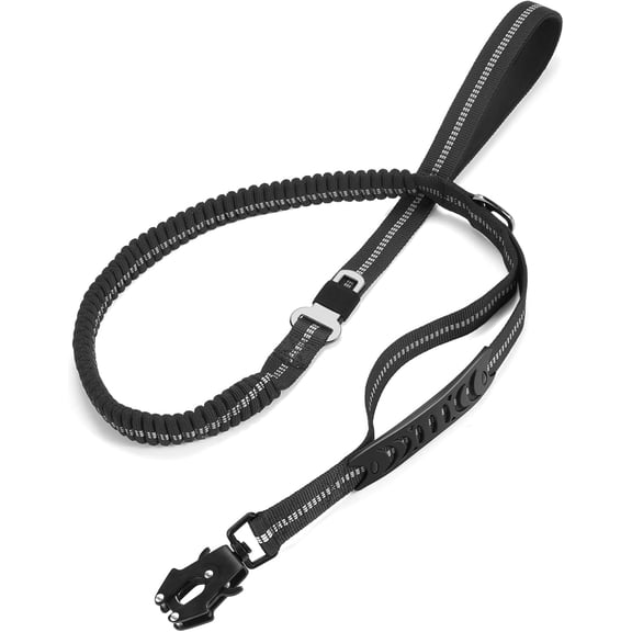 Heavy Duty Dog Leash, 4-6FT Shock Absorbing Leashes with Traffic Handle and Comfortable Padded Handles, Advanced Easy Metal Clip, No Pull Reflective Leash for Medium Lar Dogs That ()