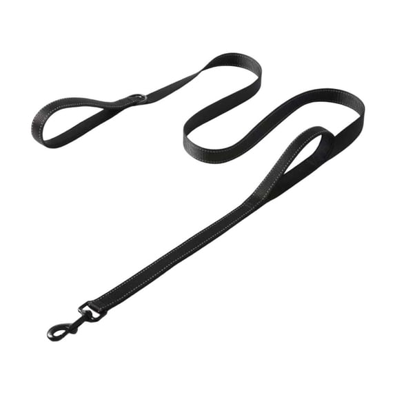 Heavy Duty Dog Leash 70.87 Inch 6ft with 2 Padded Handles, Traffic Handle for Extra Control, for Medium and Large Dogs, Highly Reflective for Night Safety, Pet Leashes, Black