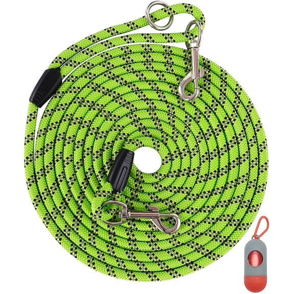 Heavy Duty Dog Leash for Large, Medium, Small Dogs - 10FT/16FT/30FT/50FT/100FT, Reflective Threads for Night Walking, Playing, Camping, or Yard