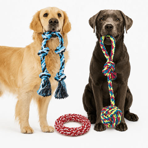 Dog Rope Toys for Aggressive Chewers, 3 Pack Interactive Heavy Duty Dog Toys for Medium Large Dogs