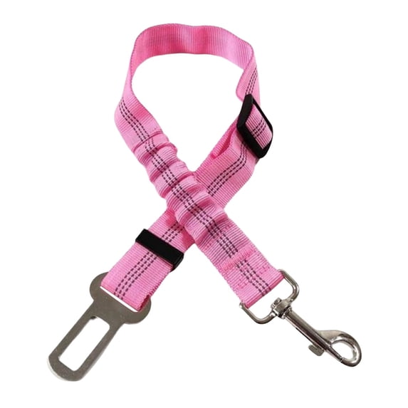 Heavy-Duty Dog Seat Belt for Car – Safe Distraction Free Driving, Adjustable Pet Seatbelt Harness for Small, Medium & Large Pets Pink