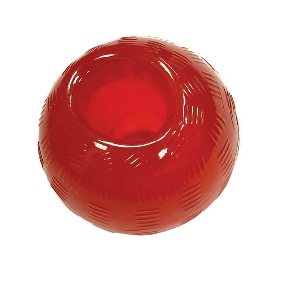 Heavy Duty Dog Toys Red Extra Tough Rubber Floating Hollow Center Chew Fetch Tug (Ball - Small 2.5")