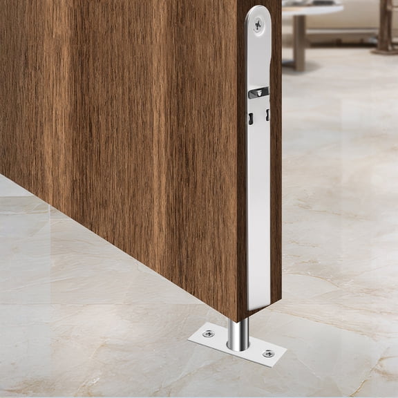 Heavy-Duty Door Bolt Lock Stainless Steel Concealed Flush Bolt for Double Doors, Top and Bottom Latch for Fire Doors, Interior Exterior Use, FinishSilver