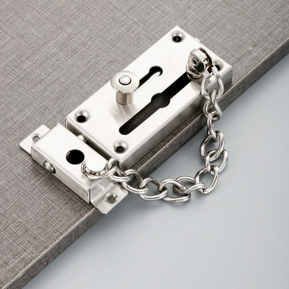 Heavy Duty Door Chain With Lock Bolt Entrance Front Main Security Latch