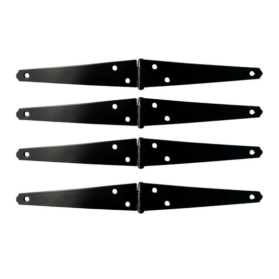 Heavy Duty Door Hinges Decorative Strap Hinge Hardware Black Shed Door Gate Hinges with Screws Easy to Install