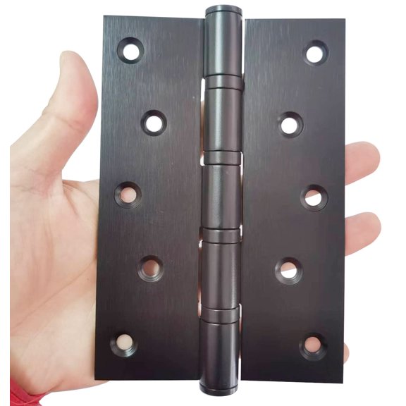 Heavy Duty Door Hinges Stainless Steel Ball Bearing Hinges 6 Inch Door Hinge for Interior & Exterior Doors Square Corners,Heavy Duty Wood Door with Mounting Hardware 2 Pack (Black, 6 Inch) C63