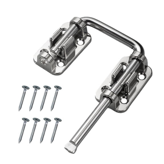 Heavy Duty Door Lock Bracket 180 Degree Rotation Waterproof Surfaces Steel Gate Latches Uprgades for Indoor Outdoor Use