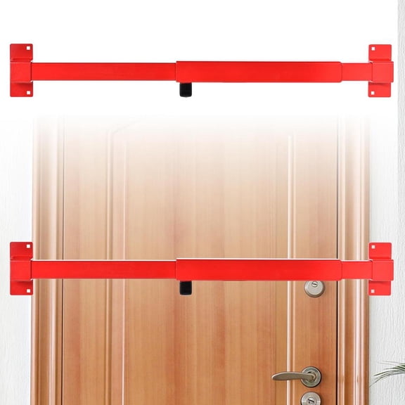 Heavy Duty Door Security Lock Bar, Adjustable Anti-Theft Safety Bar for 32-40 Inch Exterior Doors, Ideal for Office Warehouse Trailer Basement and Commercial Sheds