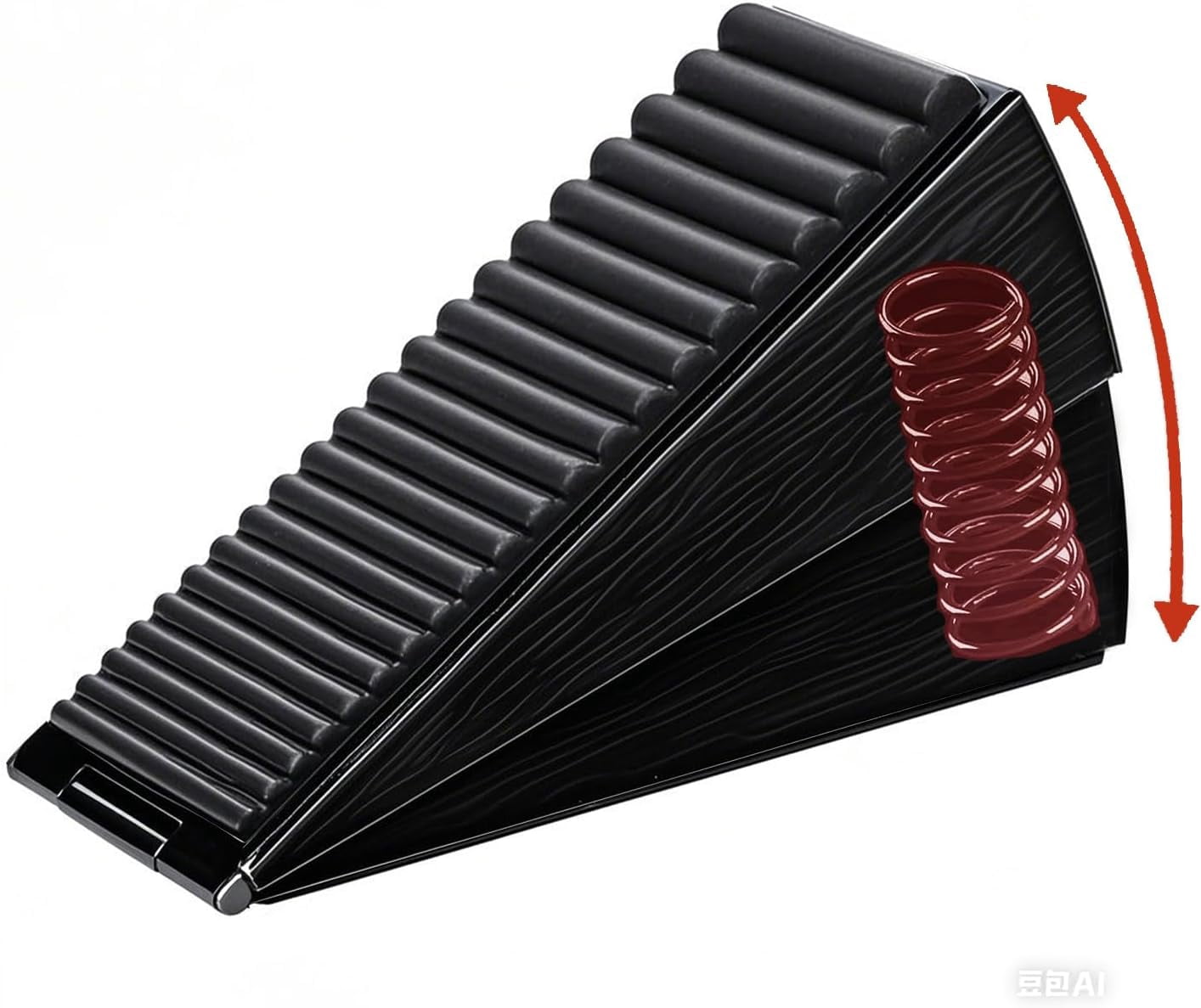 Heavy Duty Door Stopper, Up to 3 in Tall Door Stop Wedge, Large Door Stoppers for Bottom of Doors, Adjustable Height Suits Any Heavy Gate Gap