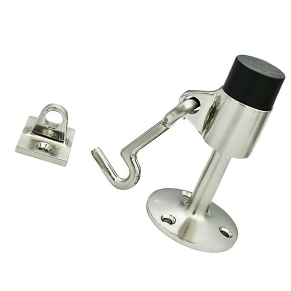 Heavy Duty Door Stoppers with Hook Zincs Alloys Doorstop Catches Holder Stop Wall Mounted Door Floor Stop Holder Easy to