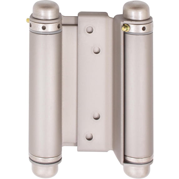 Heavy-Duty Double Acting Spring Hinge, 4 Inches, Fits Doors 7/8" to 1-1/8" Thick, 1-Pack, Satin Nickel by Stone Harbor Hardware