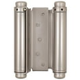 thumbnail image 1 of Heavy-Duty Double Acting Spring Hinge, 5 Inches, Fits Doors 1-1/8" to 1-3/8" Thick, 1-Pack, Satin Nickel by Stone Harbor Hardware, 1 of 8
