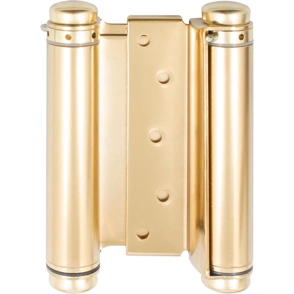 Heavy-Duty Double Acting Spring Hinge, 6 Inches, Fits Doors 1-1/4" to 1-3/4" Thick, 1-Pack, Polished Brass by Stone Harbor Hardware