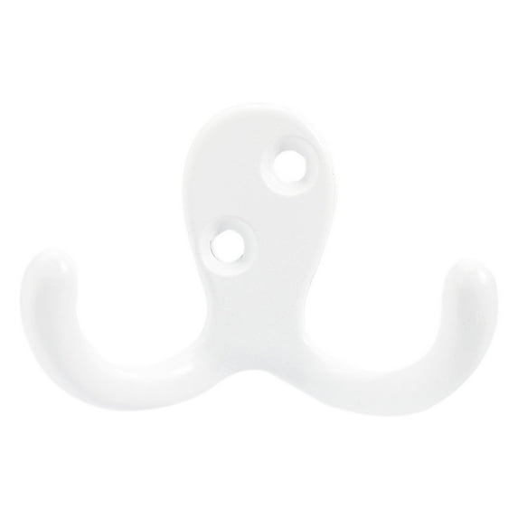 Heavy Duty Double Prong Coat Hooks, Wall Mounted Wreath Hook with Screw, Retro Double Hooks Utility Hooks for Coat, Scarf, Bag, Towel, Key, Cap, Cup, Hat, 1 Pcs, 2.8x1.1x1.78"