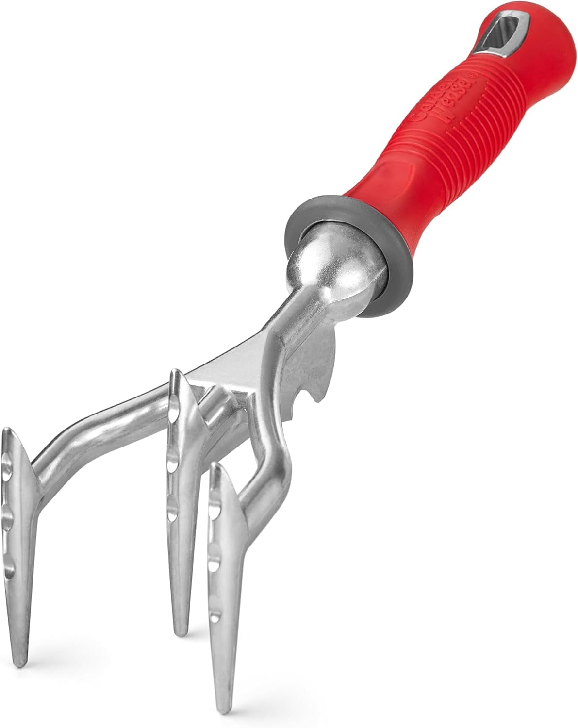 Heavy Duty Double-Sided Garden Cultivator Tiller Hand Tool for Soil Cultivating, Tilling, Weeding and Planting Gardening Tool