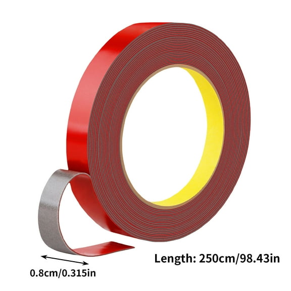 Heavy Duty Double Sided Mounting Tape, 3lb per Inch Acrylic Foam Waterproof Tape for Indoor Outdoor Use, High Temperature Resistant Adhesive for Walls, Cars, Glass, Metal, Plastic - 1 Roll