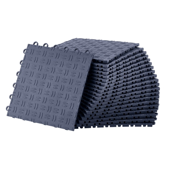 Heavy Duty Double-Sided Non-Slip Garage Floor Mats – 50 Pack 12"x12" interlinked PVC Tiles – Durable Anti-Slip Car Interior Protection for Garage, Basement, Workshop, Repair Shop