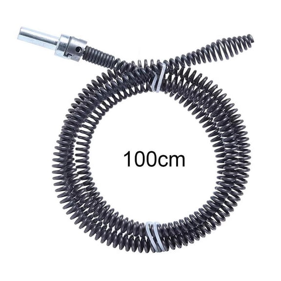 Heavy-Duty Drain Auger Snake Cable with Drill Adapter, Spring Drain Clog Remover, Machine Extension Sewer Pipe Dredger Cleaning Spring, for Kitchen, Bathroom, Toilet, Shower Sink & Pipe