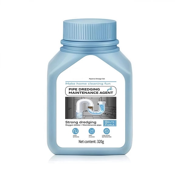 Heavy-Duty Drain Cleaning Powder Kitchen and Bathroom Pipe Unblocker for Clogs Grease and Odor Removal